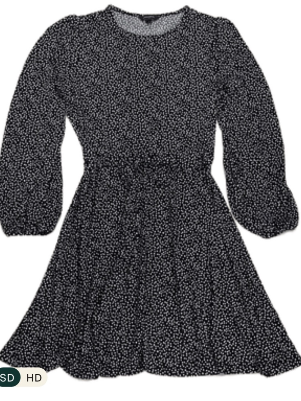 Banana Republic Black Dress with White Polka Dots - Size Small